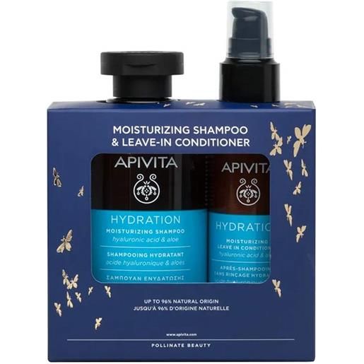 Apivita Capelli apivita hydration - cofanetto shampoo idratante 200ml + balsamo leave-in 100ml