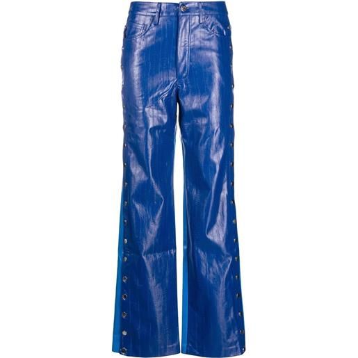 ROTATE BIRGER CHRISTENSEN pantaloni dritti bicolore - blu