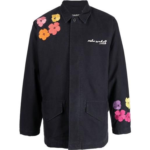 Maharishi giacca-camicia a fiori - blu