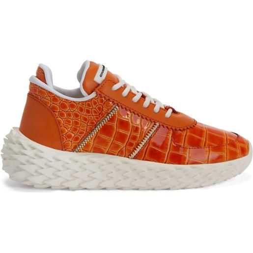 Giuseppe Zanotti sneakers urchin con stampa coccodrillo - arancione