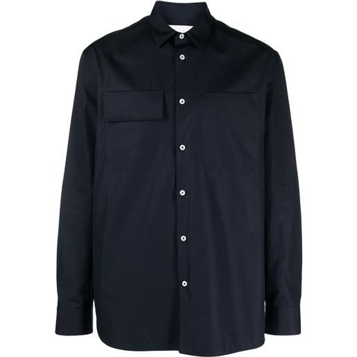 Jil Sander camicia con colletto a punta - blu