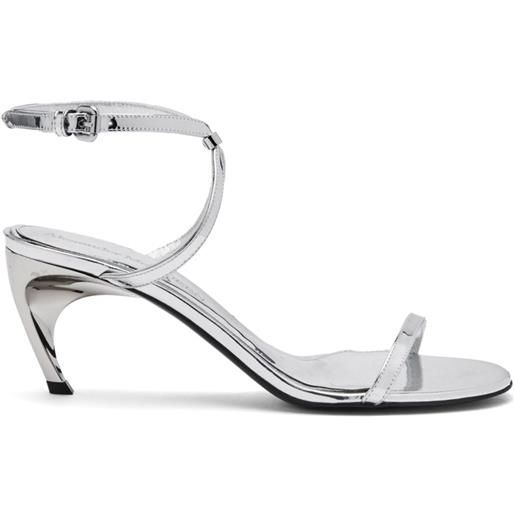 Alexander McQueen sandali armadillo - argento