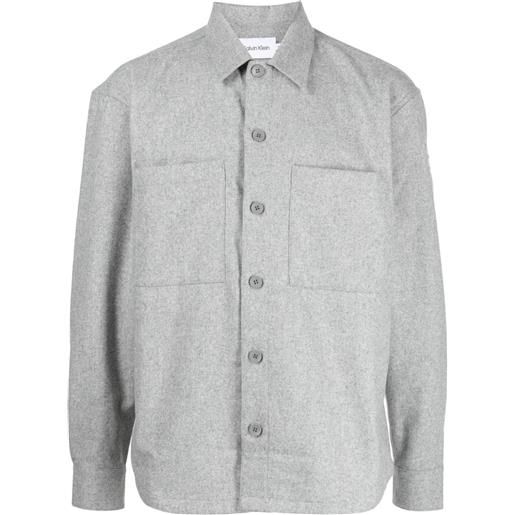 Calvin Klein camicia con applicazione - grigio