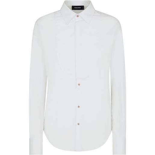 Dsquared2 camicia con colletto ampio - bianco