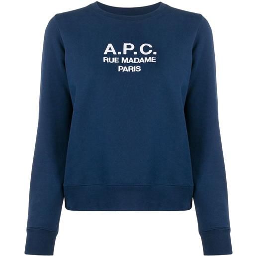 A.P.C. top con ricamo - blu