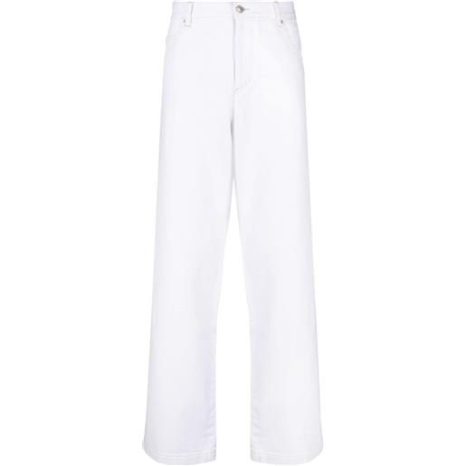 MARANT jeans con logo inciso - bianco