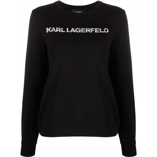 Karl Lagerfeld felpa con stampa - nero
