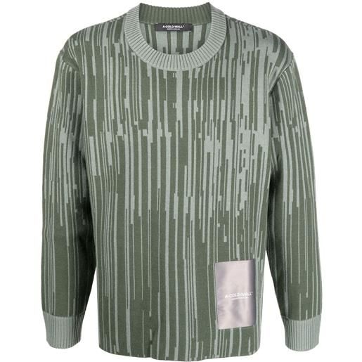 A-COLD-WALL* maglione a righe - verde