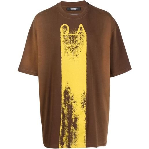A-COLD-WALL* t-shirt plaster con stampa grafica - marrone