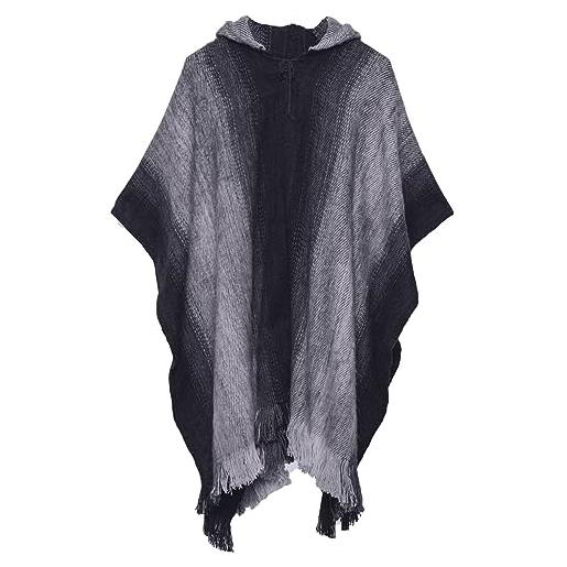 Gamboa poncho uomo cappotto giacca leggero poncho coperta inverno grigio