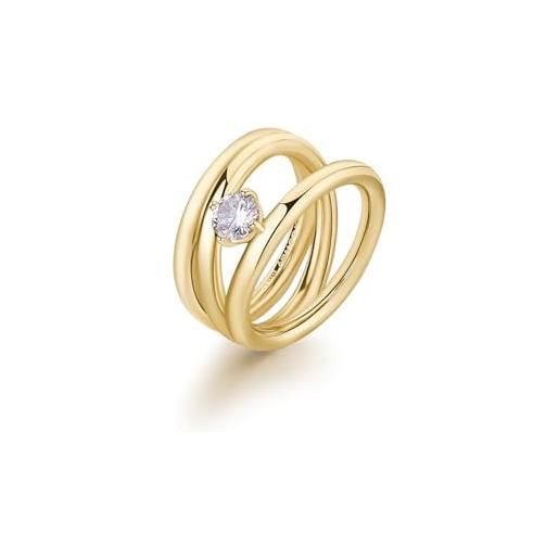 Brosway anello a fascia donna in acciaio, anello donna collezione ribbon - bbn46c