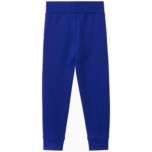 Burberry pantalone jogging blu elettrico in cotone