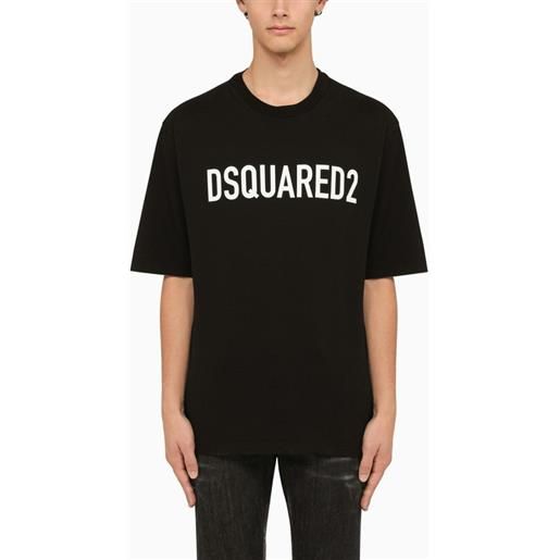 Dsquared2 t-shirt girocollo nera con logo