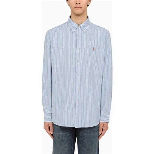 Polo Ralph Lauren camicia azzurra a righe in cotone