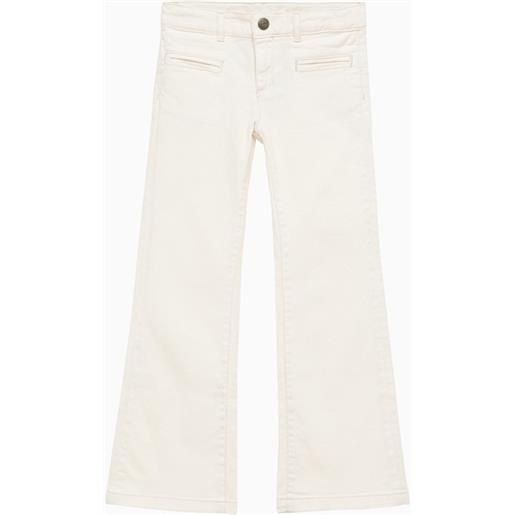 Bonpoint pantalone a zampa bianco di cotone