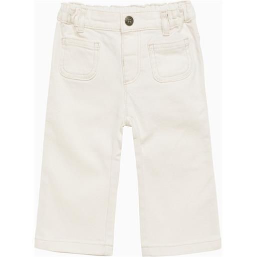Bonpoint pantalone bianco in cotone