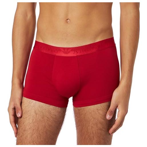 Emporio Armani underwear men's boxer christmas shiny logo, uomini, red, 