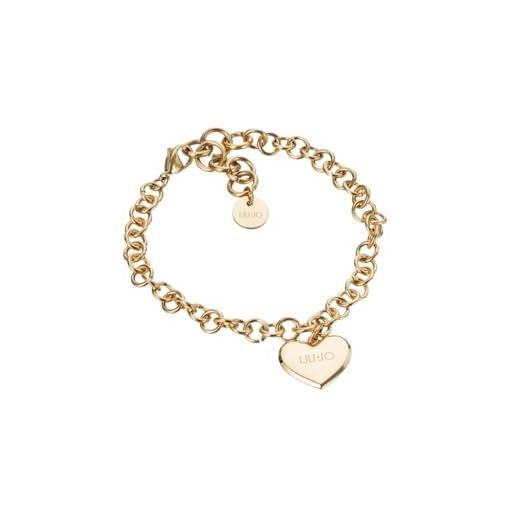 Liu Jo Jeans liu-jo bracciale in acciaio colore gold con cuore pendente lj2180 marca, estándar, metallo, nessuna pietra preziosa