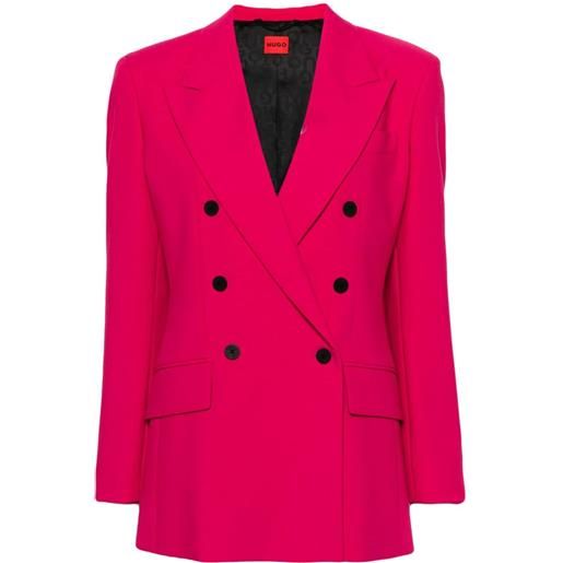 HUGO blazer doppiopetto sartoriale - rosa