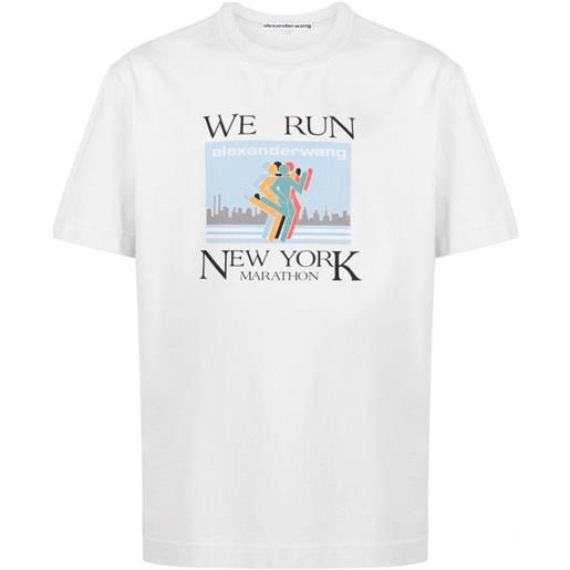 Alexander Wang t-shirt marathon con stampa grafica - bianco