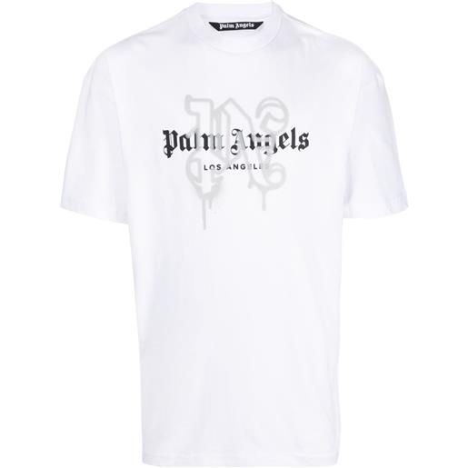 Palm Angels t-shirt los angeles con stampa - bianco