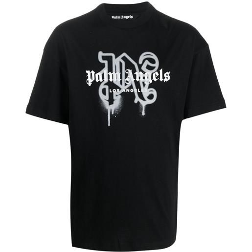 Palm Angels t-shirt los angeles con stampa - nero