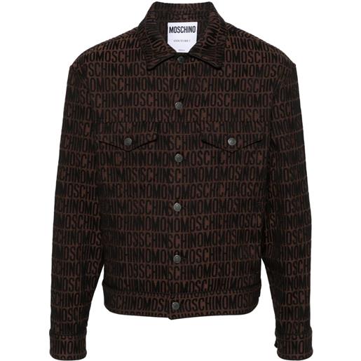 Moschino giacca con effetto jacquard - marrone