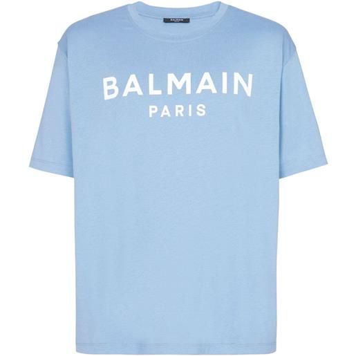 Balmain t-shirt con stampa - blu