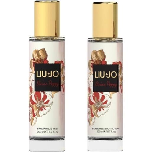 LIU JO cofanetto divine poppy - fragrance mist 200 ml + body lotion 200 ml