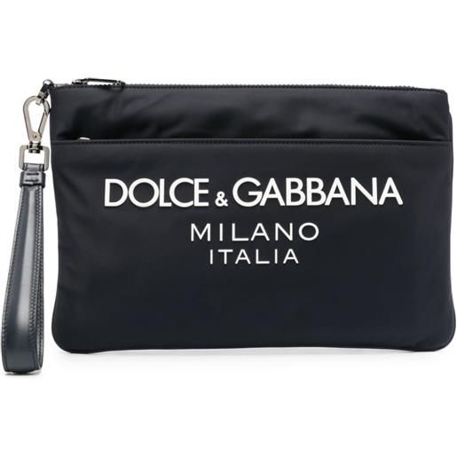 Dolce & Gabbana clutch con logo - blu
