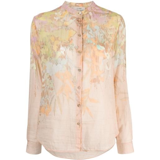 Forte Forte blusa a fiori semi trasparente - toni neutri