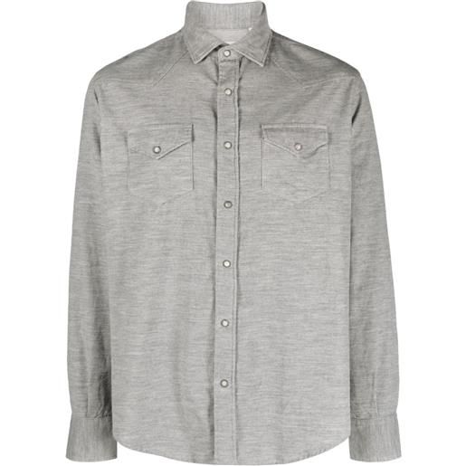 Eleventy camicia texas a coste - grigio