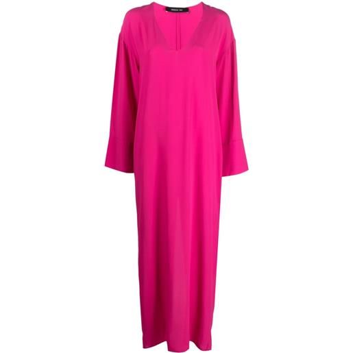 Federica Tosi abito lungo con scollo a v - rosa