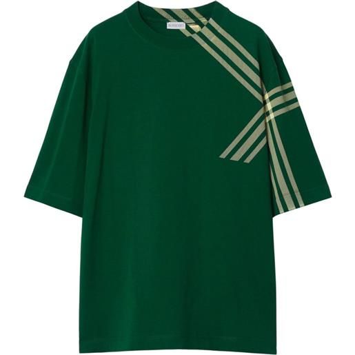 Burberry t-shirt a quadri - verde