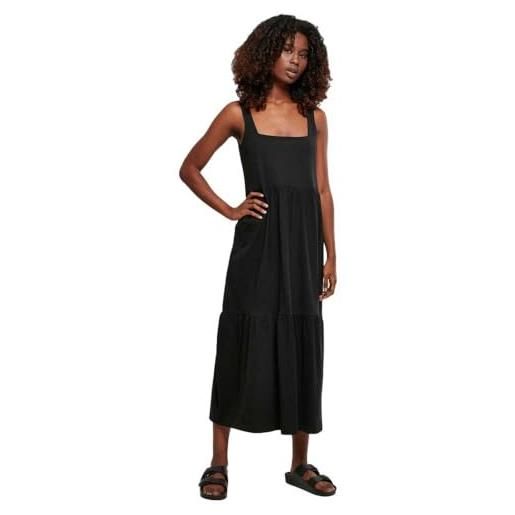 Urban Classics abito da donna con spalline larghe e inserti balze, vestito estivo da donna, disponibile in 4 colori, taglie xs - 5xl, lago di softseagrass, xs
