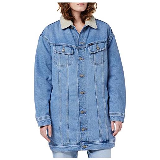 Lee elongated sherpa rider giacca in denim, uso quotidiano, xxxl donna