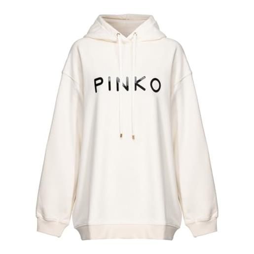Pinko skype maglia felpa stampa logo color pink size m