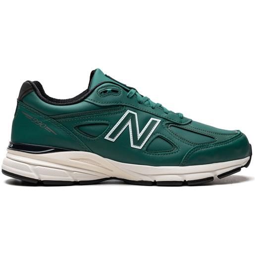 New Balance sneakers 990v4 made in usa teal/white - verde