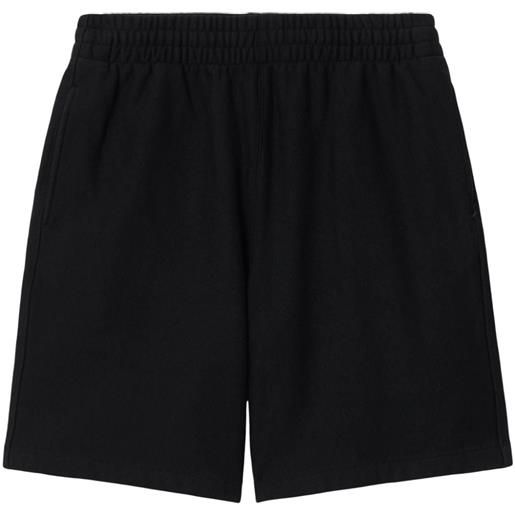 Burberry shorts con applicazione - nero