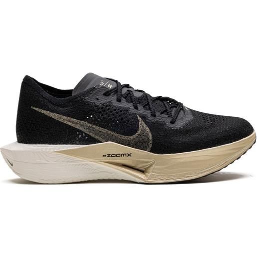 Nike sneakers zoomx vaporfly 3 black/metallic gold grain - nero