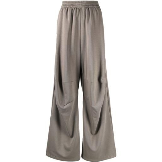 MM6 Maison Margiela pantaloni a vita alta svasati - grigio