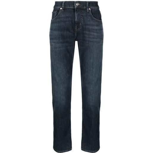 7 For All Mankind jeans affusolati con baffature - blu