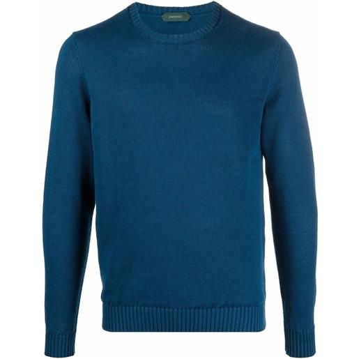 Zanone maglione girocollo - blu