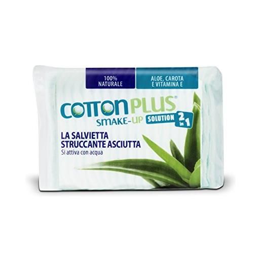 Cottonplus cotton plus smake-up aloe vera maxi 40 pz. | struccante naturale!Salviette struccanti asciutte brevettate, senza conservanti, 100% naturali!