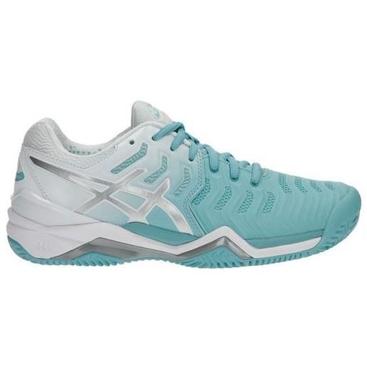 Asics - gel-resolution 7 clay - porcelain blue / silver / white