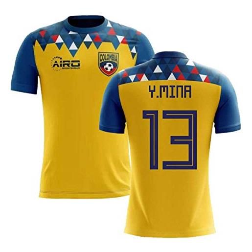 Airosportswear 2022-2023 colombia concept football soccer t-shirt maglia (yerry mina 13) - kids