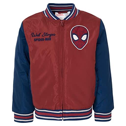 Marvel spider-man toddler boys varsity bomber jacket red 5t