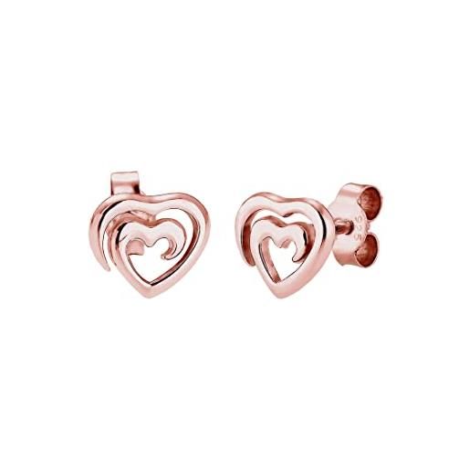 Elli orecchini da donna a forma di cuore, 925-0303761717, argento sterling