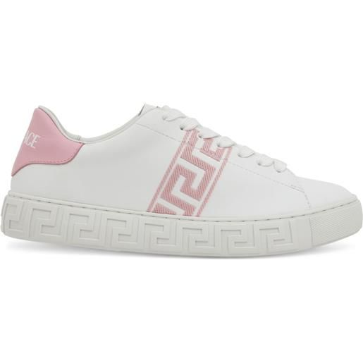 VERSACE sneakers in similpelle con ricami