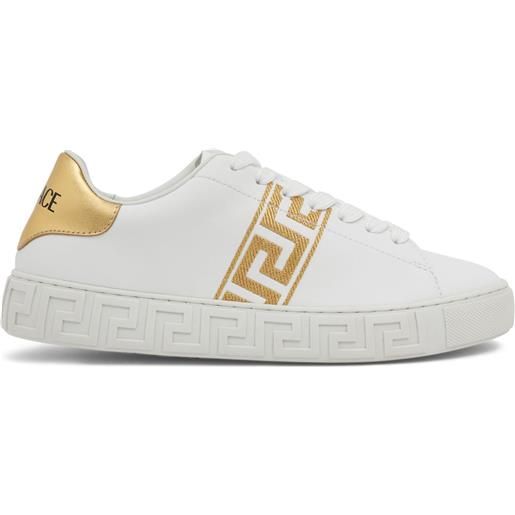 VERSACE sneakers in similpelle con ricami